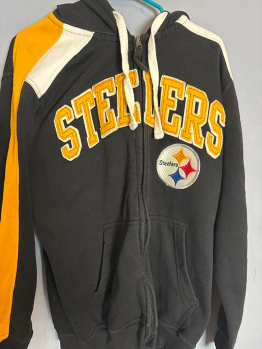 Pittsburgh Steelers Hoodie Black Yellow Size M Read